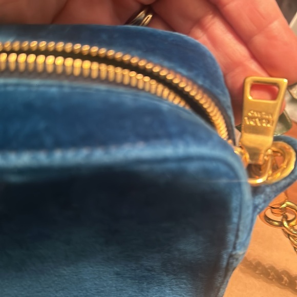 Blue velvet prada bag bought at saks - Picture 3 of 5